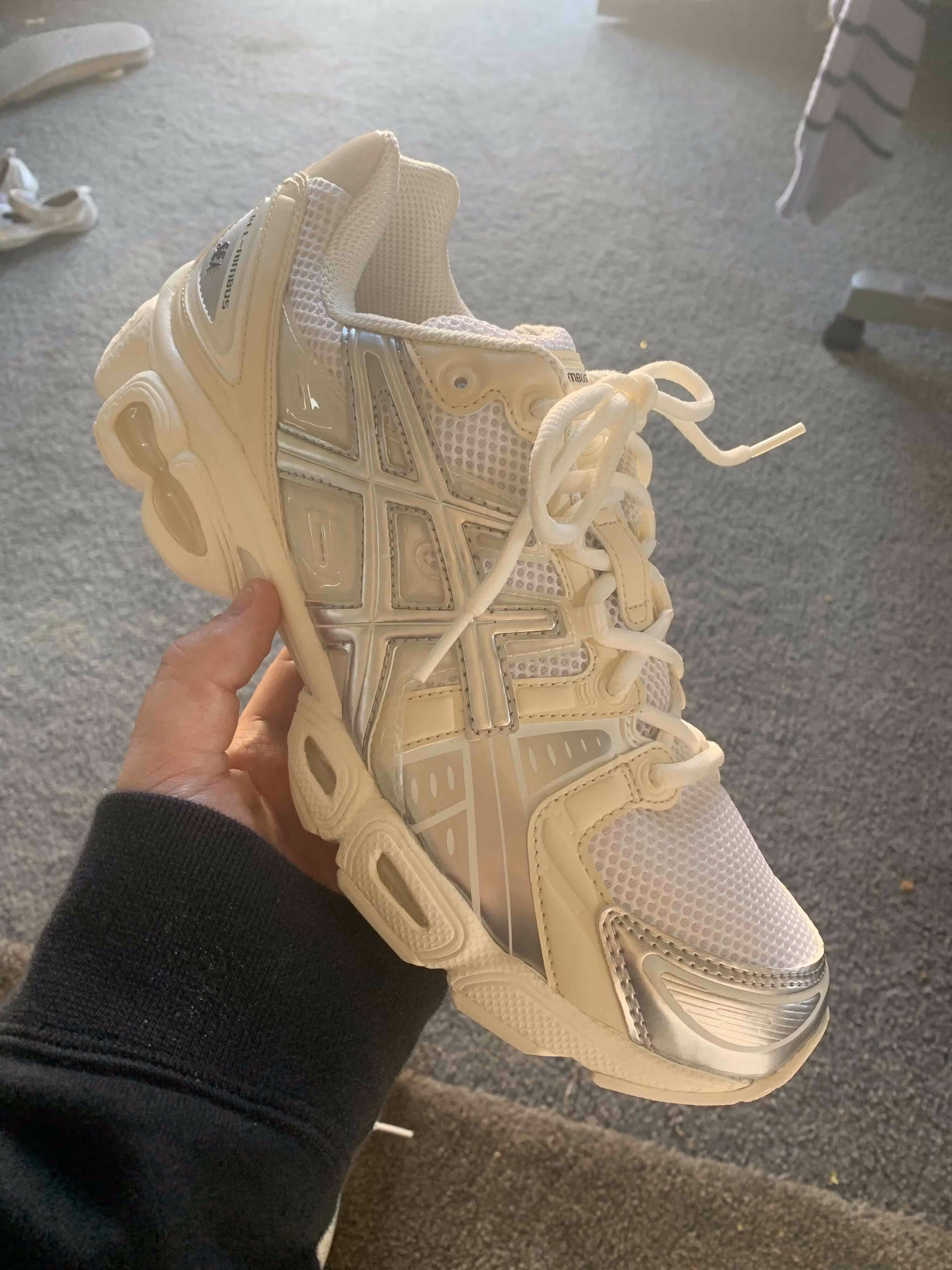 ASICS Gel-Nimbus 9 'Wind And Sea White Silver' 1201A801-100 ASICS Gel-Nimbus 9 'Wind And Sea White Silver' 1201A801-100